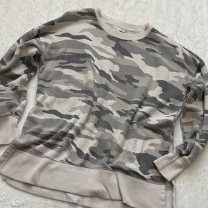 Aerie Gray Camo Sweatshirt
